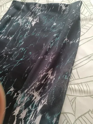 Falda Zara Mármol Verde Talla M