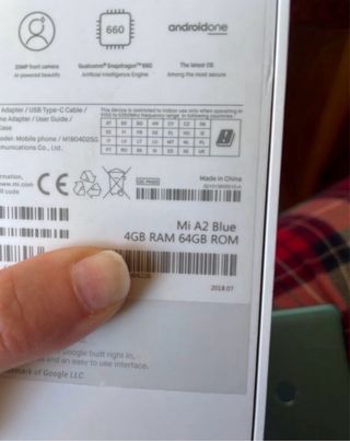 Xiaomi Mi A2 Azul y Blanco