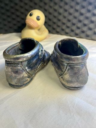 Zapatos de recuerdo bañados en plata (patukos),