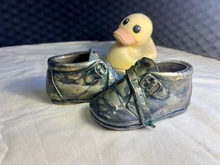 Zapatos de recuerdo bañados en plata (patukos),