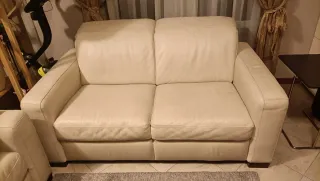 Divano 2 posti in vera pelle