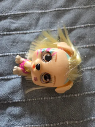 Muñeca Perro con Pelo Rubio y Ropa Rosa