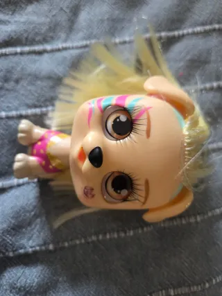 Muñeca Perro con Pelo Rubio y Ropa Rosa