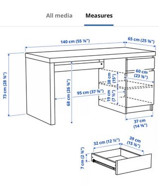 Escritorio MALM IKEA blanco