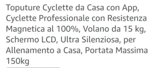 Cyclette Toputure con supporto tablet