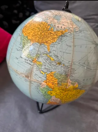 Globo Terraqueo Vintage Años 60