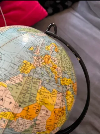 Globo Terraqueo Vintage Años 60