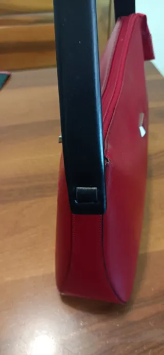 Borsa a spalla Pierre Cardin in pelle rossa