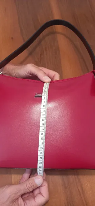 Borsa a spalla Pierre Cardin in pelle rossa