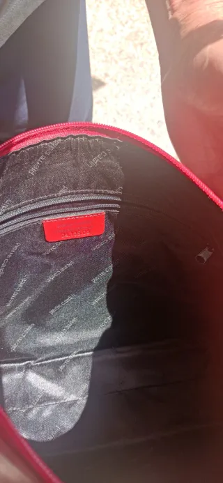 Borsa a spalla Pierre Cardin in pelle rossa