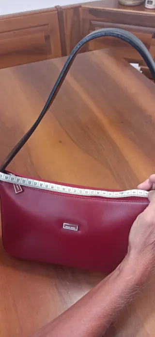 Borsa a spalla Pierre Cardin in pelle rossa