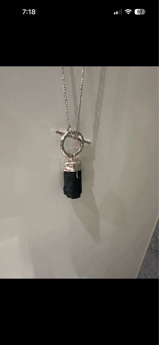 Conjunto Colgante y Pendientes Ónix Negro