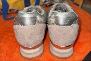 Pack 2 zapatillas chica beige/plata