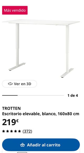 Mesa elevable Ikea Trotten
