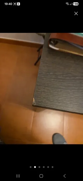 Escritorio madera tono wengué