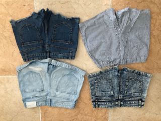 Lote 4 shorts/pantalones cortos niña 10/12