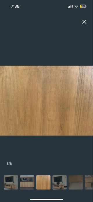 Mueble TV Madera Natural y Metal