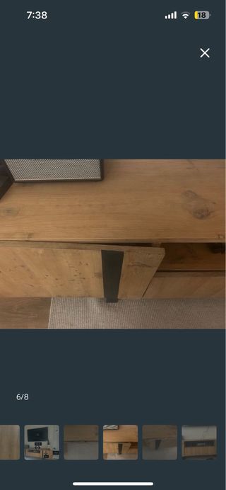 Mueble TV Madera Natural y Metal