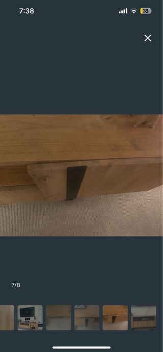 Mueble TV Madera Natural y Metal