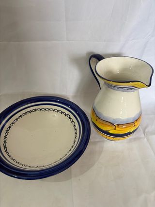 Jarra y Palangana Cerámica Artesana