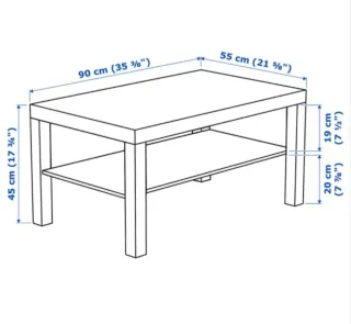 Mesa de centro IKEA LACK blanca