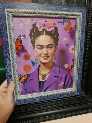 Cuadro Frida Kahlo con Mariposas