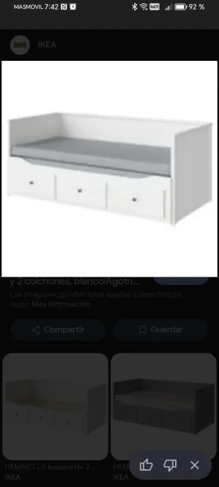 Diván cama doble Ikea