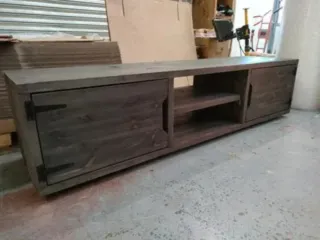 Mueble TV Rústico Madera Maciza