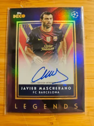 Javier Mascherano Tppps Deco 2024 2025 Autograph
