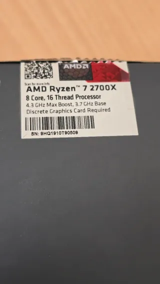 Procesador AMD Ryzen 7 2700X