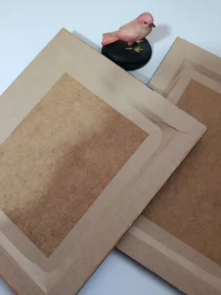 Cuadro Vaca Decoración Azul y Dorado