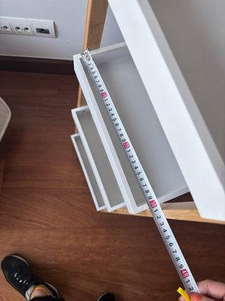 Estantería madera y blanca