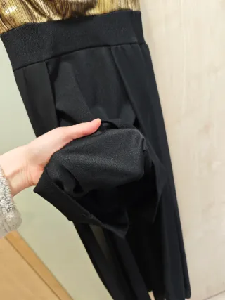 Vestido fiesta High-Low dorado y negro