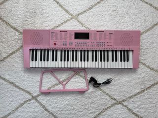 Teclado Piano VANGOA 61 Teclas Mini Risa Rosa