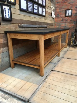 Mesa Buffet Rústica Madera y Piedra