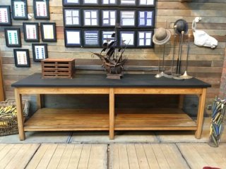 Mesa Buffet Rústica Madera y Piedra