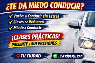 CLASES DE CONDUCCIÓN SIN ESTRÉS (ESPECIAL MIEDO)