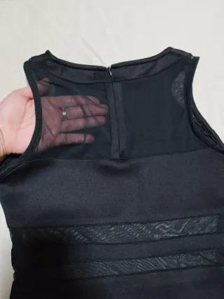 Vestido negro little black dress transparencias mu