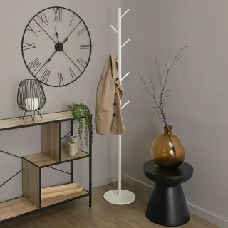 Perchero de pie con base de mármol blanco 170cm