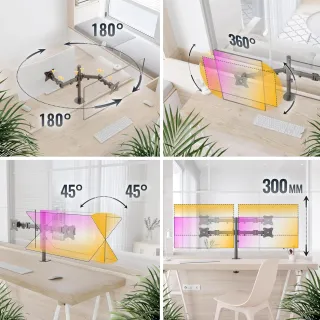 Supporto per Monitor da Tavolo RICOO 15-27 Pollici (38-69cm)