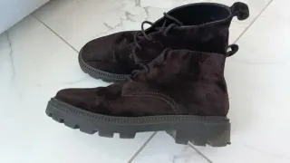 Stivaletti Zara Scamosciati Marroni Pelle Tg 43