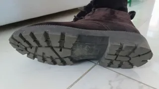 Stivaletti Zara Scamosciati Marroni Pelle Tg 43
