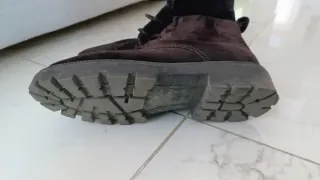 Stivaletti Zara Scamosciati Marroni Pelle Tg 43