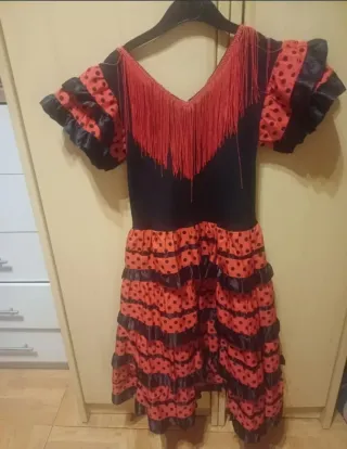 Vestido Flamenca Niña 6-8 Años