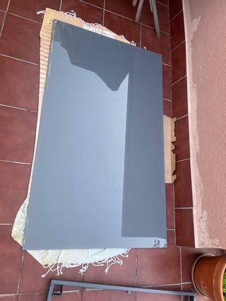 Mesa de jardín Dallas Bricodepot metal cristal