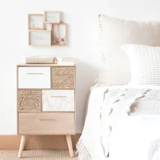 Mueble de Almacenaje estampado de 5 cajones Nuevo