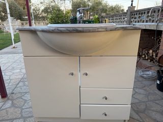 Mueble lavabo completo mármol y cerámica