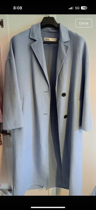 Abrigo de lana Zara azul