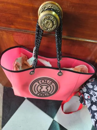 Bolso Tous Rosa y Negro Nuevo