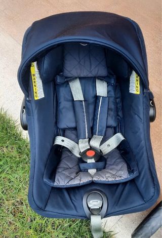 Passeggino, ovetto e carrozzina blu